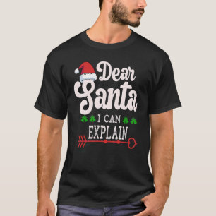 T-shirt Cher Père Noël, Je Peux Expliquer Noël Naughty Mat