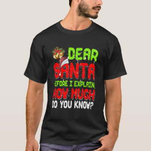 T-shirt Cher Père Noël Je peux expliquer Pyjama pour