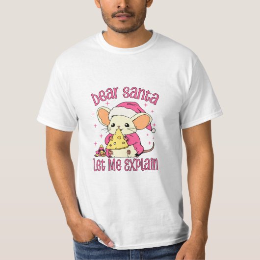 T-shirt Cher Père Noël, laissez-moi vous expliquer (Devant)