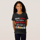 T-Shirt Cher Père Noël Mange Un Cookie Funny Christmas Coo (Devant entier)