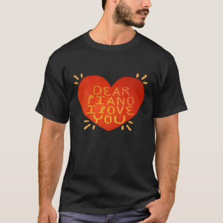 T-shirt Cher piano, je t'aime chemise