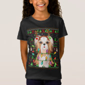 T-Shirt Cher style Xmas moche lumières Shih Tzu Chien Chri (Devant)
