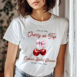 T-shirt Cherche moderne sur Fête des mariées supérieure ro<br><div class="desc">Montrez votre esprit de douche nuptiale avec notre T-Shirt de Fête des mariées moderne cerise sur le dessus de la cave rose. Cette chemise élégante présente un design de cerise ludique accentué par un arc rose délicat, qui mélange parfaitement le plaisir et l'élégance. C'est un choix idéal pour la future...</div>
