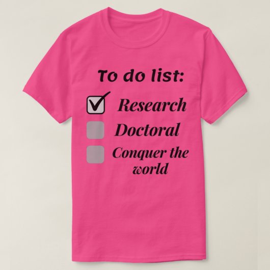 T-shirt Chercheur chercheur doctorat phd thème g (Design devant)