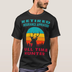 T-shirt Chercheur d'assurance à la retraite Hunti à temps 