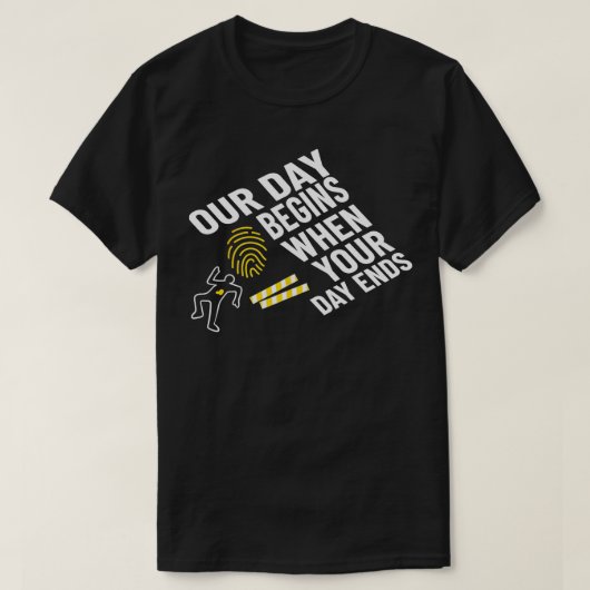 T-shirt Chercheur de scène de crime de technicien (Design devant)