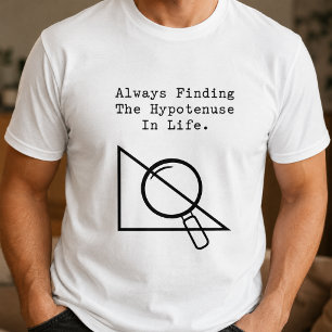 T-shirt Chercheur d'hypoténuse Geek des maths Amateur de g