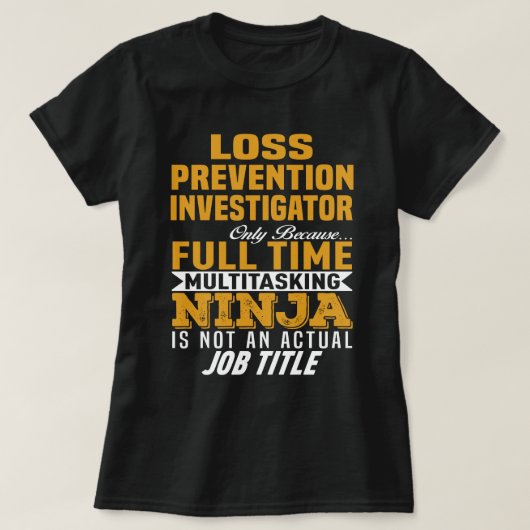 T-shirt Chercheur en prévention des pertes (Design devant)