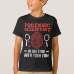 T-shirt Chercheur en sciences judiciaires Scientifique sci<br><div class="desc">Enquêteur scientifique judiciaire Scientifique scientifique scientifique inspecteur. Citations de science judiciaire Enquêteur.</div>
