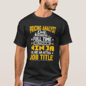 T-shirt Chercheur en tarification Analyste Comptable Titre (Devant)