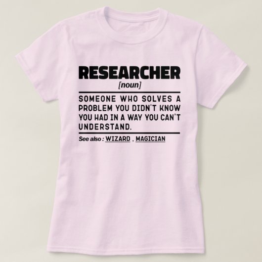 T-shirt Chercheur Noun Étudiant Diplômé Sciences Analyse (Design devant)