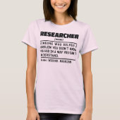 T-shirt Chercheur Noun Étudiant Diplômé Sciences Analyse (Devant)