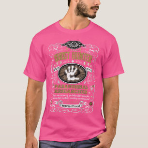 T-shirt Chercheuse de paranormal sur étiquette de whisky v