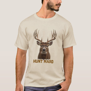 T-shirt Cherchez Dur Bois de Cerf Buck - Chasse au Cerf