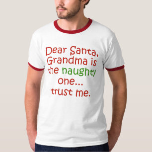 T-shirt Chère grand-maman vilaine de Père Noël