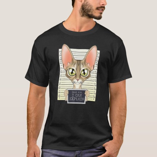 T-shirt Chère Maman Je Peux Expliquer Je Devon Rex Chat Ma (Devant)