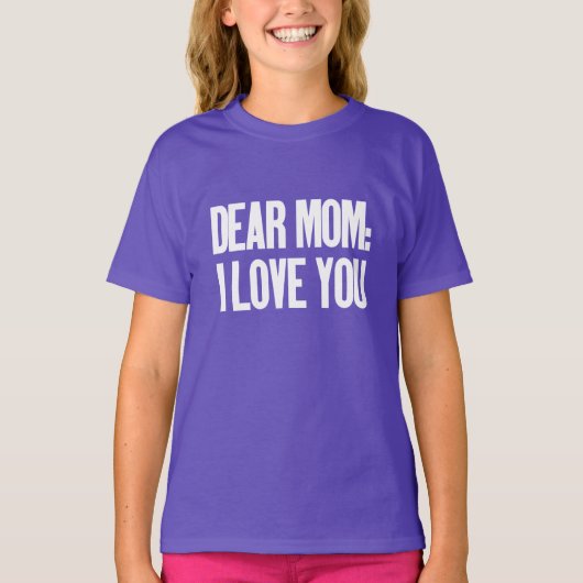 T-shirt Chère maman, je t'aime (Devant)
