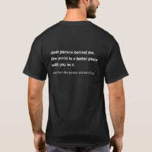 Chère personne derrière moi Message positif