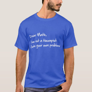 T-shirt Chères Math, manuscrites