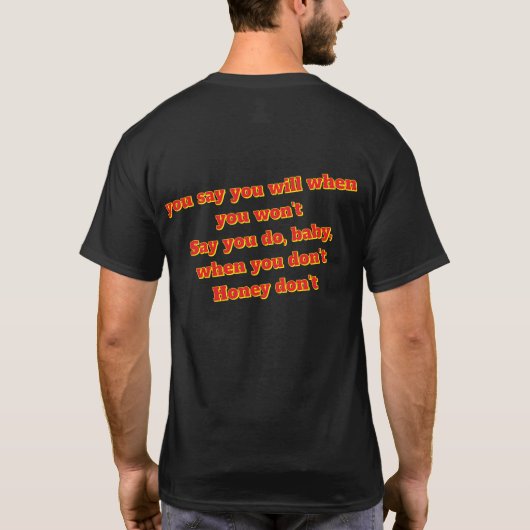T-shirt Chérie, ne le fais pas (Dos)