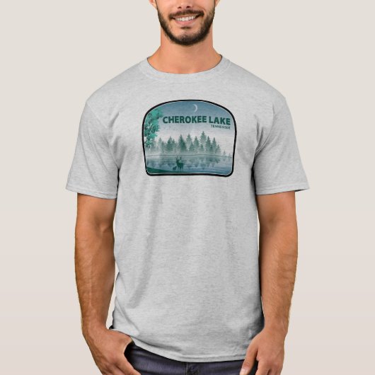 T-shirt Cherokee Lake Tennessee Deer (Devant)