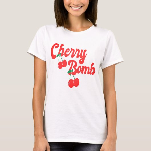 T-shirt Cherries Bomb- Red Cherry Bomb  (Devant)