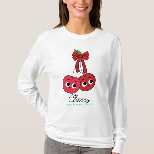 T-SHIRT CHERRY BEST AMI (Devant)