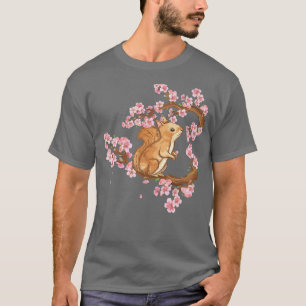 T-shirt Cherry Blossom Art japonais Écureuil
