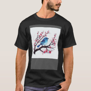 T-shirt Cherry Blossom Branch et Eastern Blue Bird pour sp
