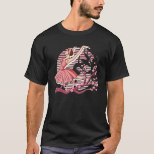 T-shirt Cherry Blossom En Pointe Danser Ballerina Sakura