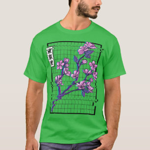 T-shirt Cherry Blossom Glitch Pastel Japon Art Vaporwave A