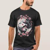 T-shirt Cherry Blossom Japonais Koi Carp Fish Nishikigoi (Devant)