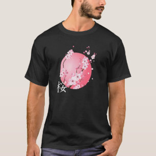 T-shirt Cherry Blossom Kanji Sakura Sunrise Japonaise Cher