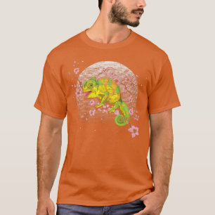T-shirt Cherry Blossom Lizard Animal Reptile Sakura Chamel