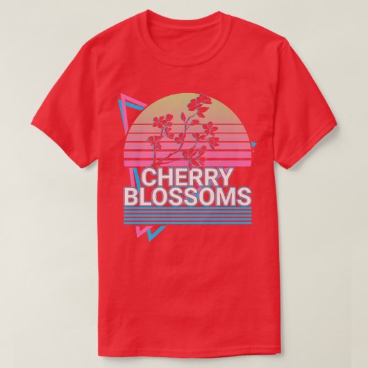 T-shirt Cherry Blossom Retro (Design devant)