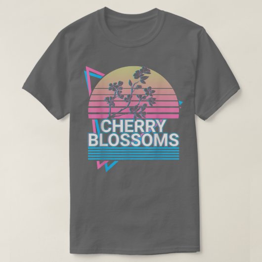T-shirt Cherry Blossom Retro222 (Design devant)