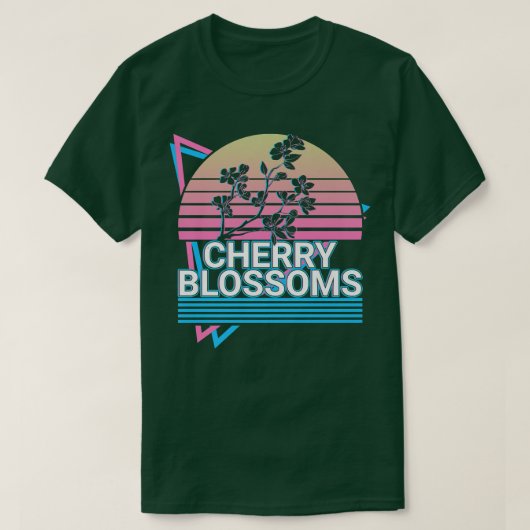 T-shirt Cherry Blossom Retro Premium (Design devant)