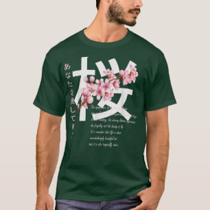T-shirt Cherry Blossom sakura japonais kanji esthétique