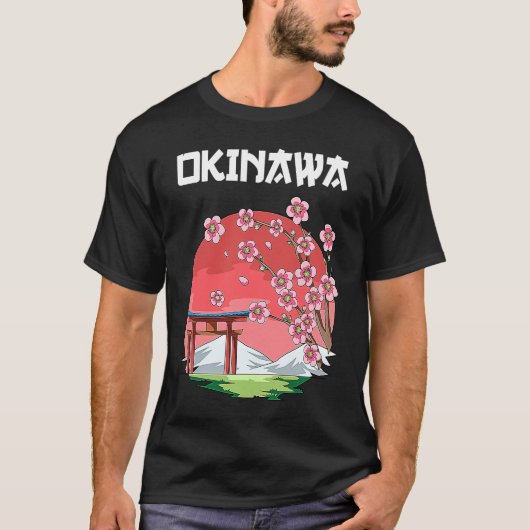 T-shirt Cherry Blossom Sakura Okinawa Japan (Devant)