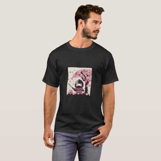 T-shirt Cherry Blossom Trees Sakura ninja in the forest (Devant entier)