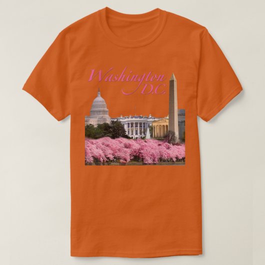 T-shirt Cherry Blossoms Paradise The Washington DC Mall (Design devant)