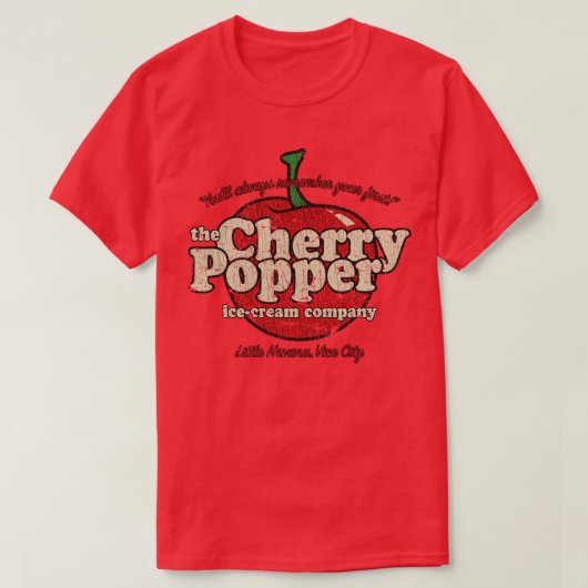 T-shirt Cherry Popper Ice Cream Company 1984 (Design devant)