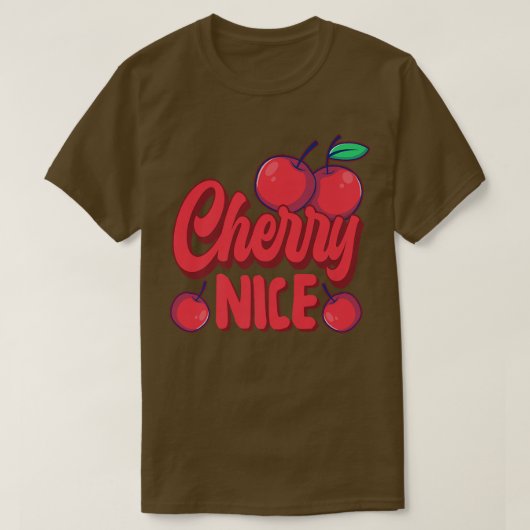 T-shirt Cherry Pun Végétarien Cerise Fruits de Nice (Design devant)