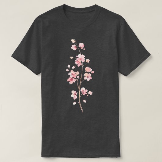T-shirt Cherry Sakura ~ Japonais Floral Printemps rose (Design devant)