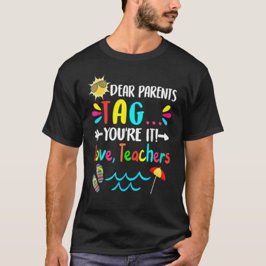 T-shirt Chers parents Étiquette Vous êtes ça l'amour Ensei (Devant)