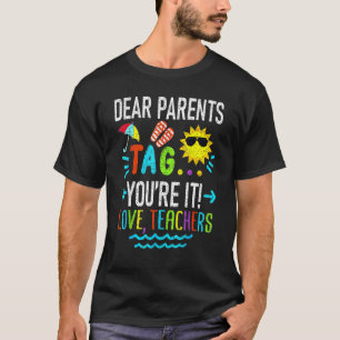 T-shirt Chers parents Étiquette Vous êtes ça l'amour Ensei