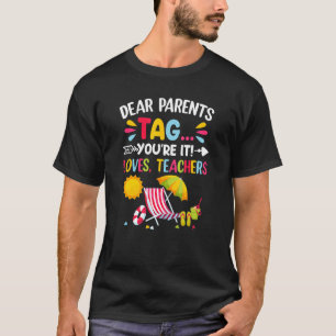 T-shirt Chers parents Étiquette Vous êtes ça l'amour Ensei