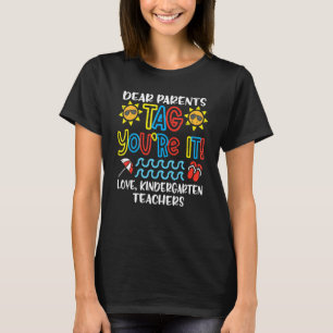 T-shirt Chers parents Étiquette Vous êtes ça l'amour Ensei