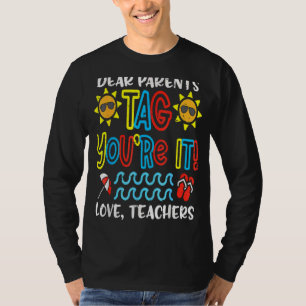 T-shirt Chers parents Étiquette Vous êtes ça l'amour Ensei