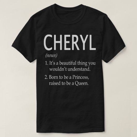 T-shirt Cheryl Nom Cadeau 90 (Design devant)